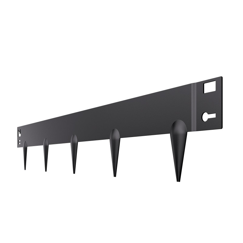 Galvanoitu teräsreunus 5 kpl 990x156 mm musta nurmikon rajaamiseen
