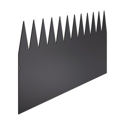 Reunuselementti sinkitty teräs 4 kpl 1016 x 305 mm musta nurmikolle