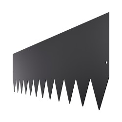 Reunuselementti sinkitty teräs 4 kpl 1016 x 305 mm musta nurmikolle