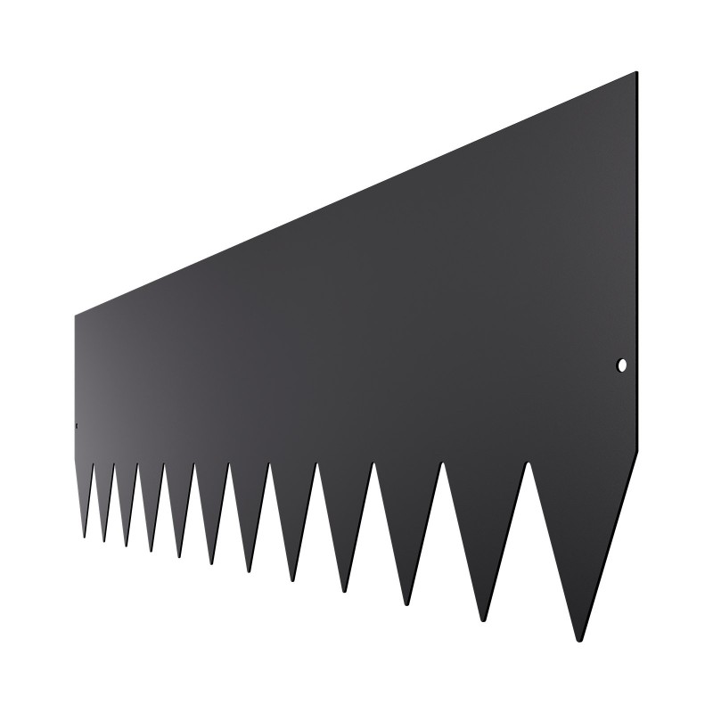 Reunuselementti sinkitty teräs 4 kpl 1016 x 305 mm musta nurmikolle