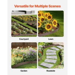 Nurmikon ja puutarhan reunalista sinkitty teräs 76 mm 5 kpl