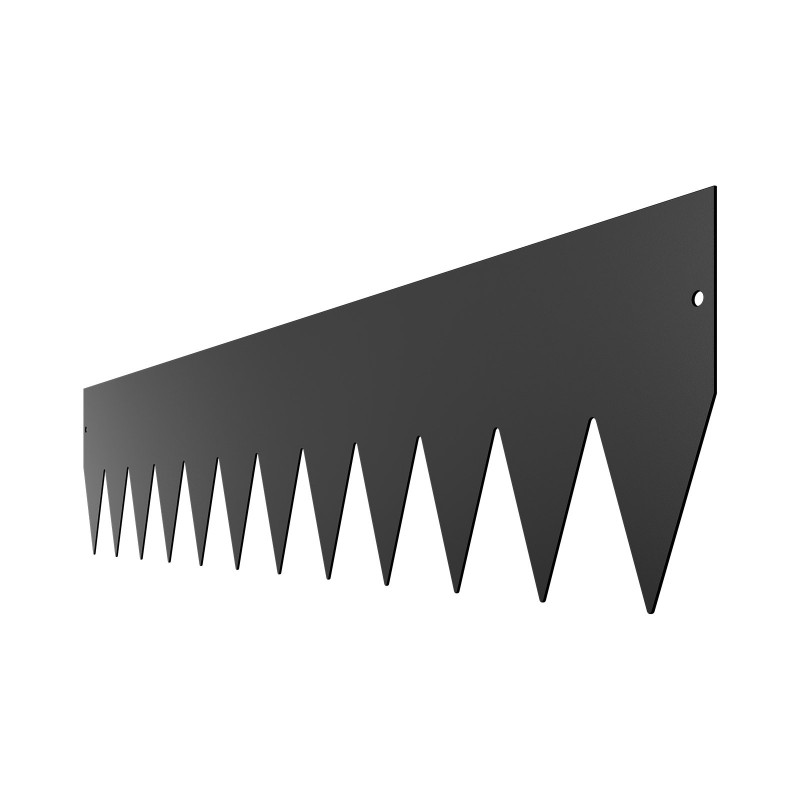 Teräsreunalista galvanoitu 4 kpl 1016×203×1,5 mm musta puutarhaan
