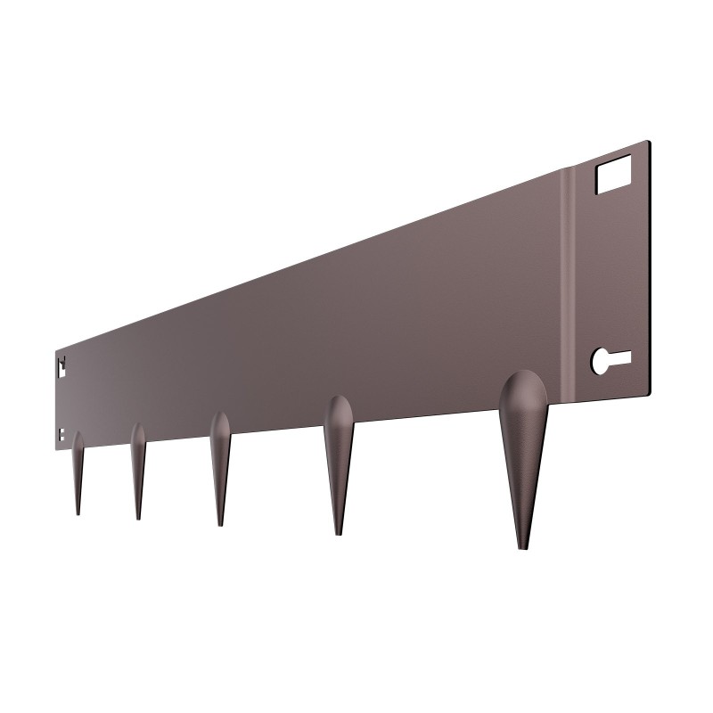 Teräsreunus galvanoitu 5 kpl 990 mm taivutettava ruskea piikki 80 mm puutarhaan