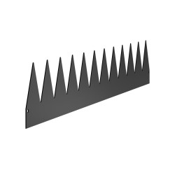 Reunalista sinkitty teräs 1016x152 mm 6 kpl musta ulkokäyttöön