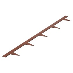 Reunuslista pihalle säänkestävä teräs 10 kpl 1016 x 114 mm ruosteenruskea