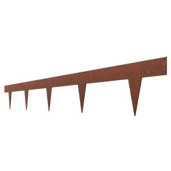Reunuslista pihalle säänkestävä teräs 10 kpl 1016 x 114 mm ruosteenruskea