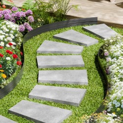 Reunus alumiiniseoksesta 10 kpl 1524 mm musta nurmikolle ja istutuksiin