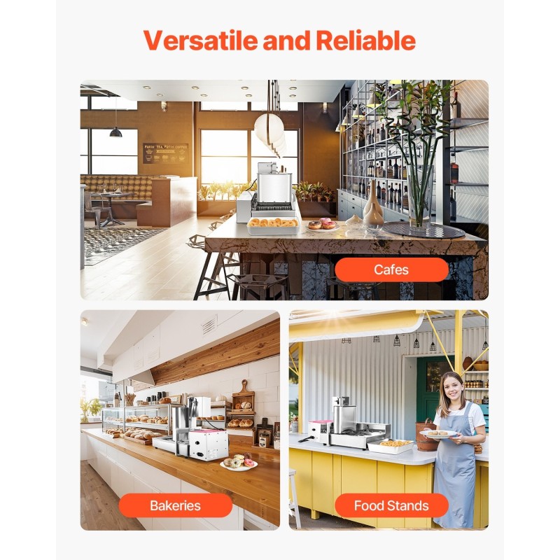 Automaattinen donitsikone 4 riviä 240 kpl tunnissa 304 ruostumaton teräs