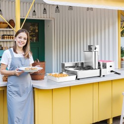 Automaattinen donitsikone 4 riviä 240 kpl tunnissa 304 ruostumaton teräs