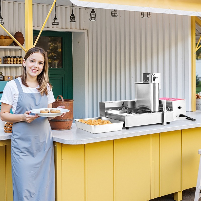 Automaattinen donitsikone 4 riviä 240 kpl tunnissa 304 ruostumaton teräs
