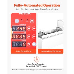 Automaattinen donitsikone ruostumatonta terästä 90 donitsia tunnissa 3 muottia kahviloihin