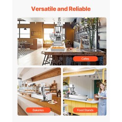 Automaattinen donitsikone ruostumatonta terästä 90 donitsia tunnissa 3 muottia kahviloihin