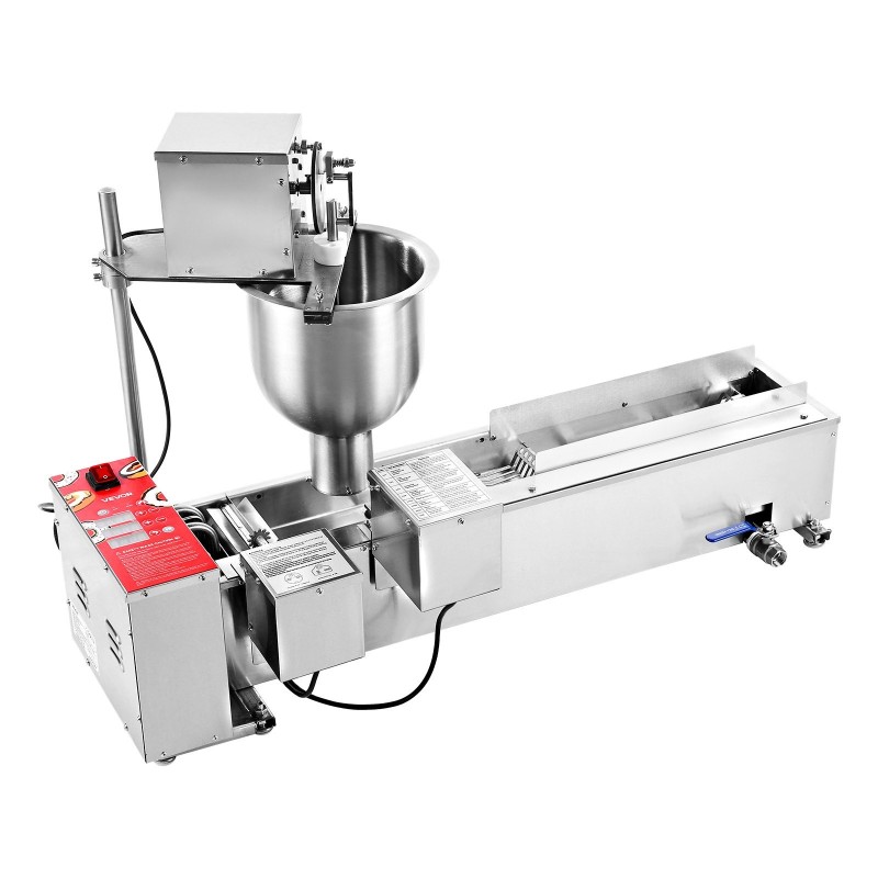 Automaattinen donitsikone ruostumatonta terästä 90 donitsia tunnissa 3 muottia kahviloihin