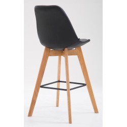 Moderni baarijakkara tammijalustalla ja pehmustetulla istuimella