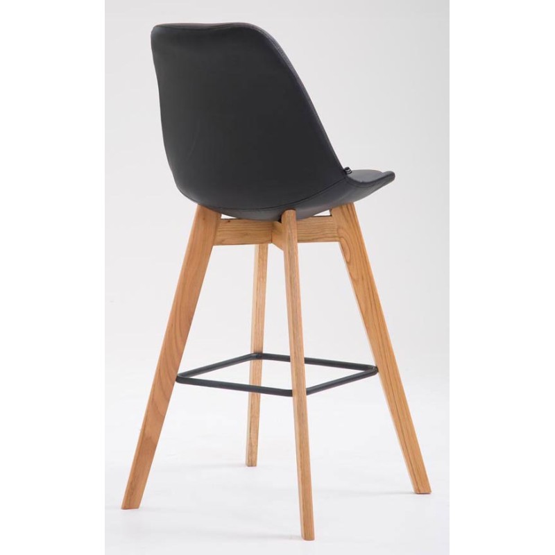 Moderni baarijakkara tammijalustalla ja pehmustetulla istuimella