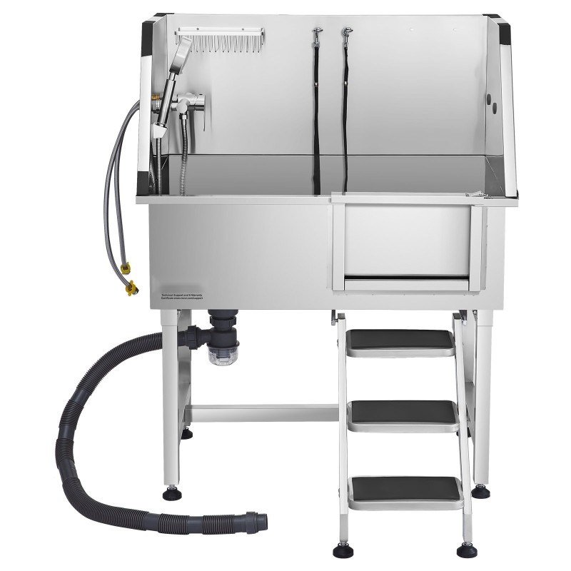 Pesuallas ruostumatonta terästä lemmikeille 96,5 cm kantavuus 100 kg oikeanpuoleisella ovella