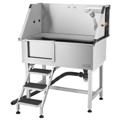 Lemmikkien pesuallas ruostumatonta terästä 96 5 cm pienille ja keskikokoisille koirille ja kissoille