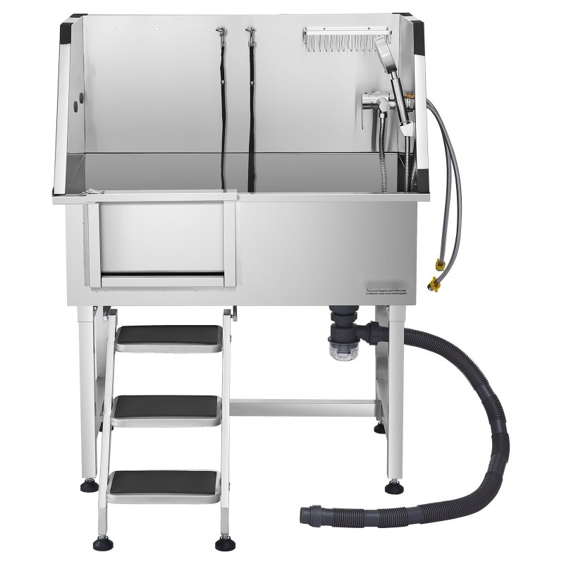 Lemmikkien pesuallas ruostumatonta terästä 96,5 cm pienille ja keskikokoisille koirille ja kissoille