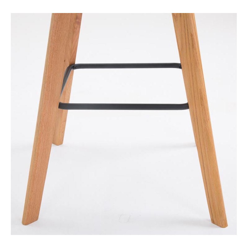 Moderni baarijakkara tammijalustalla ja pehmustetulla istuimella