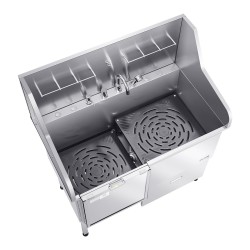 Koirien pesuallas 127 cm 304-ruostumaton teräs hoitola- ja kotikäyttöön