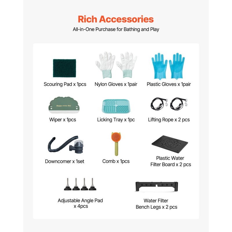 Koiran pesuallas 304-ruostumaton teräs 1550 x 790 x 1470 mm 200 kg ammatti‑ ja kotikäyttöön