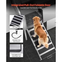 Koiranpesuallas 304 ruostumaton teräs vasen ovi 200 kg kantavuus