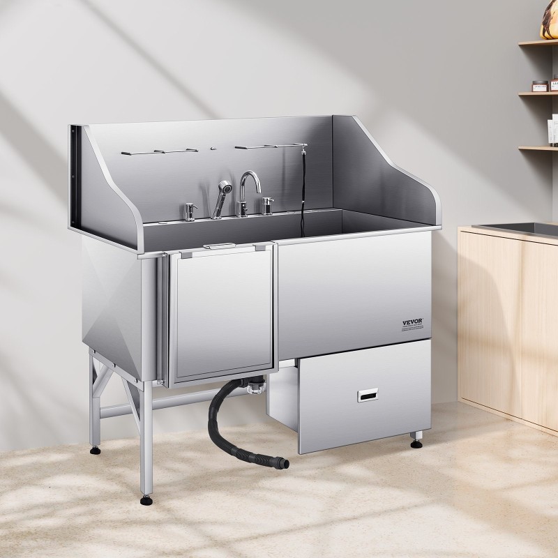 Koiranpesuallas 304 ruostumaton teräs vasen ovi 200 kg kantavuus