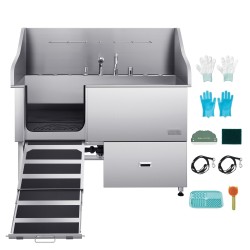 Koiranpesuallas 304 ruostumaton teräs vasen ovi 200 kg kantavuus