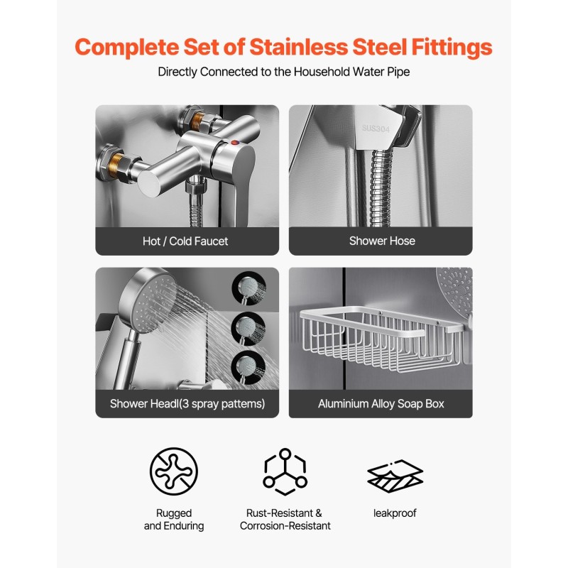 Koirien pesuallas 304 ruostumaton teräs 150 kg kantavuus oikea ovi