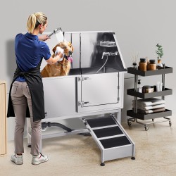 Koirien pesuallas 304 ruostumaton teräs 150 kg kantavuus oikea ovi