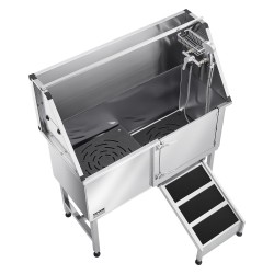 Koirien pesuallas 304 ruostumaton teräs 150 kg kantavuus oikea ovi