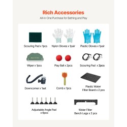 Koiranpesuallas ruostumatonta terästä 127 cm oikea ovi portaat vesisuodatinlevy säädettävät jalat