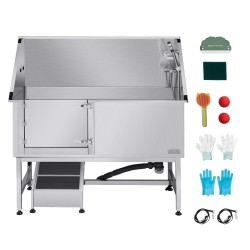 Koirien pesuallas 304-ruostumaton teräs 1500×700×1495 mm kantavuus 200 kg