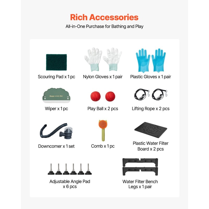 Koirien pesuallas 304-ruostumatonta terästä sopii kaikenkokoisille lemmikeille rampilla ja PE-vesisuodattimella