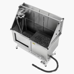 Koirien pesuallas sähköisesti säädettävä ruostumaton teräs 127 cm vasen ovi hana suihkupää