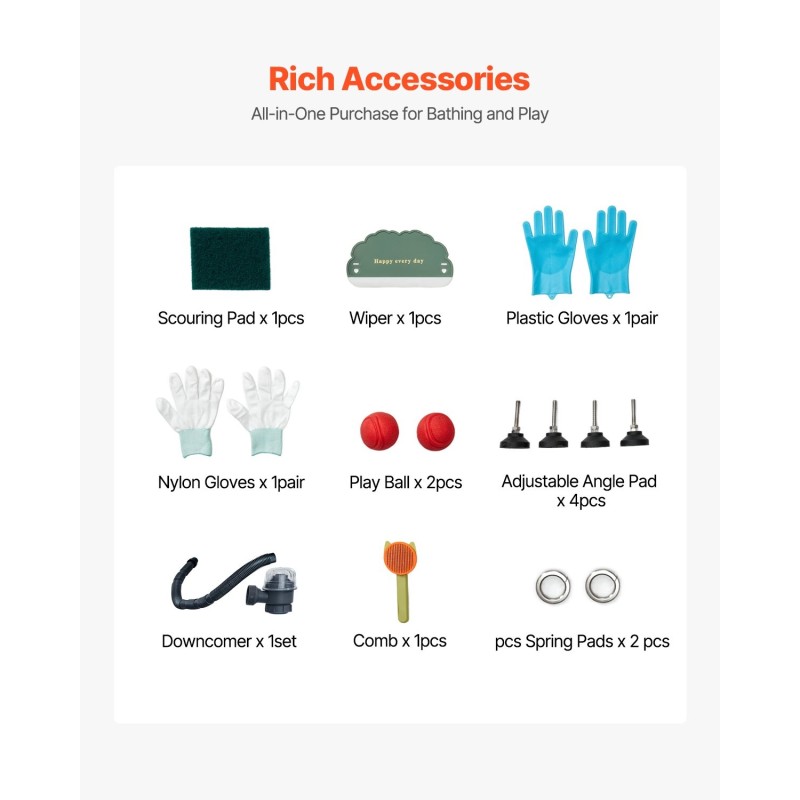 Lemmikkien korotettu pesuallas ruostumattomasta teräksestä 86,4 cm pienille koirille ja kissoille