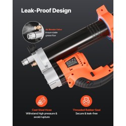 Akkukäyttöinen rasvaprässi 8000 PSI 18V-yhteensopiva ilman akkua 35,4-tuumainen letku 400 g