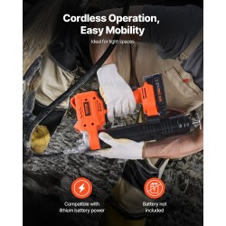 Akkukäyttöinen rasvaprässi 8000 PSI 35,4-tuumainen teräletku yhteensopiva 18V Makita-akkujen kanssa