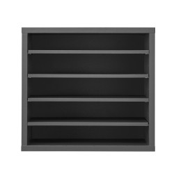 Kirjelaatikko 5 lokeroinen viilutettu lastulevy ja kuitulevy pöydälle harmaa 355x305x330 mm