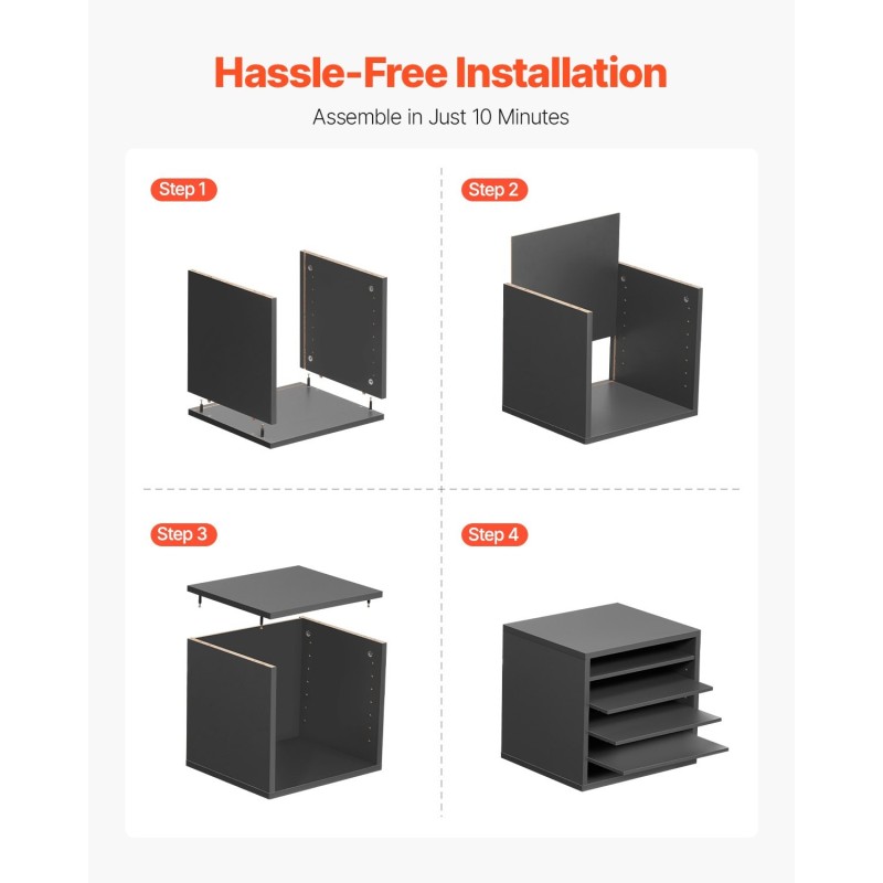 Kirjelaatikko 5-lokeroinen viilutettu lastulevy ja kuitulevy pöydälle harmaa 355x305x330 mm