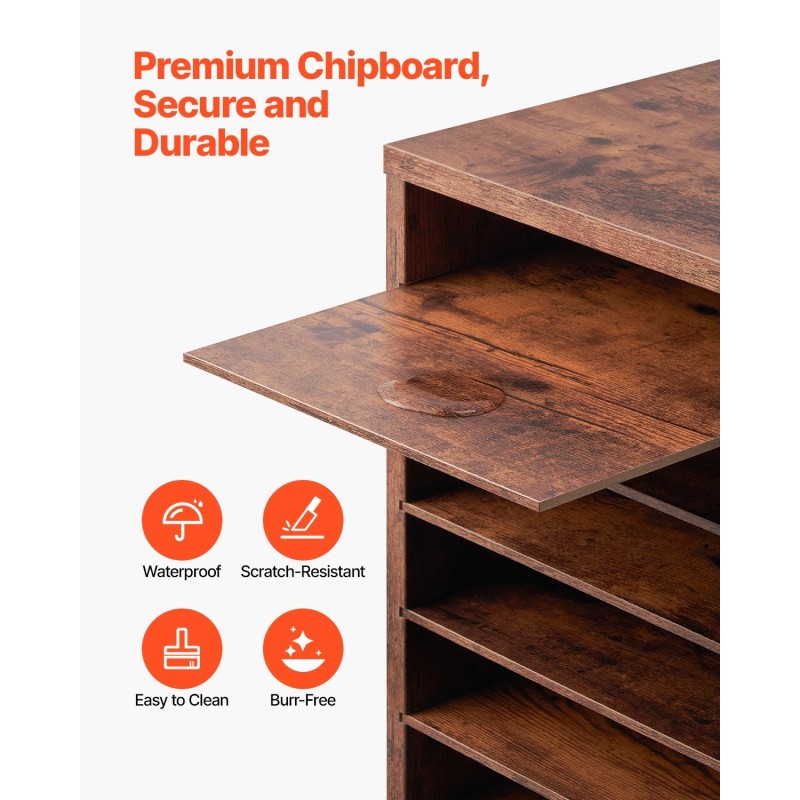 Kirjelaatikosto 36 lokeroa viilutettu lastulevy ja MDF-levy tummanruskea toimistoihin