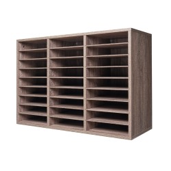 Asiakirjalokerikko 27-lokeroinen viilutettua lastulevyä ja MDF-levyä mustanharmaa toimistoon ja kotiin