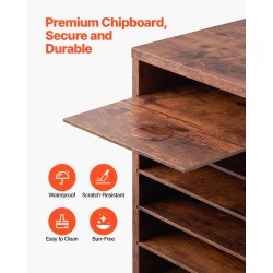 Kirjelaatikosto 24 lokeroa viilutettu lastulevy MDF-levy tummanruskea 800x297x490 mm