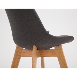 Tyylikäs baarijakkara-pari tammirungolla ja verhoilulla, 2 kpl