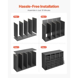 Monilokeroinen asiakirjalajittelija 36 lokeroa säädettävä hyllyväli 25–55 millimetriä lastulevy ja keskitiheyspuulevy