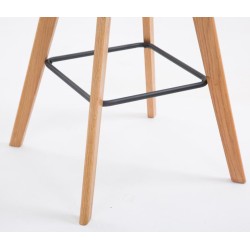 Tyylikäs baarijakkara-pari tammirungolla ja verhoilulla, 2 kpl