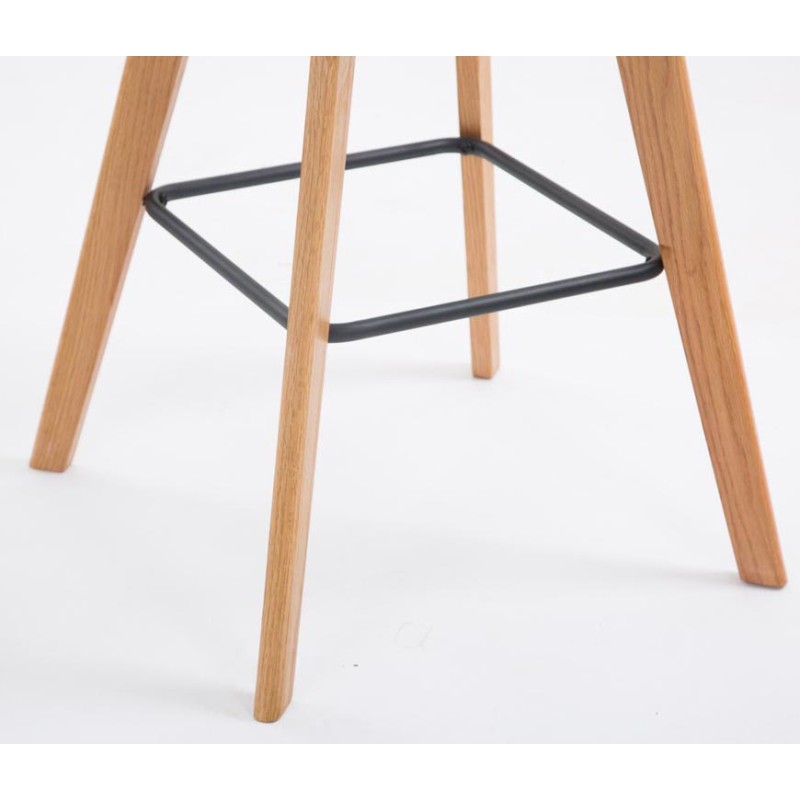 Tyylikäs baarijakkara-pari tammirungolla ja verhoilulla, 2 kpl