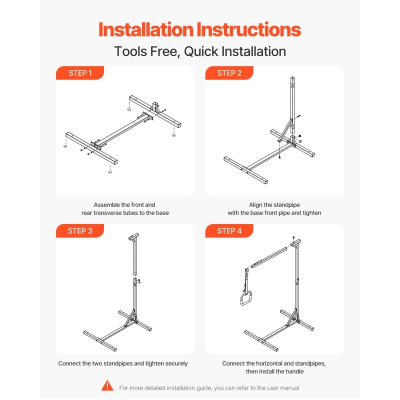 Sängyn itseseisova trapetsitanko jauhemaalattu teräs 250 paunan kantavuus