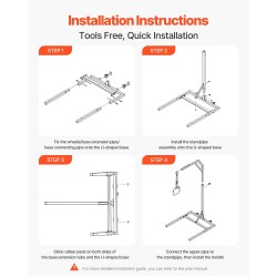 Trapetsitanko teräs vapaa seisova korkeus 1730 mm kantavuus 136 kg korkeussäädettävä kahva