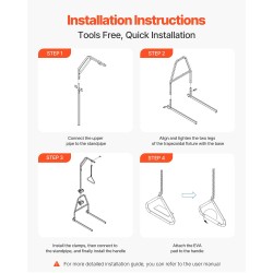 Trapetsitanko sängyn käyttöön vapaasti seisova Q195-teräs puristuskiinnitys